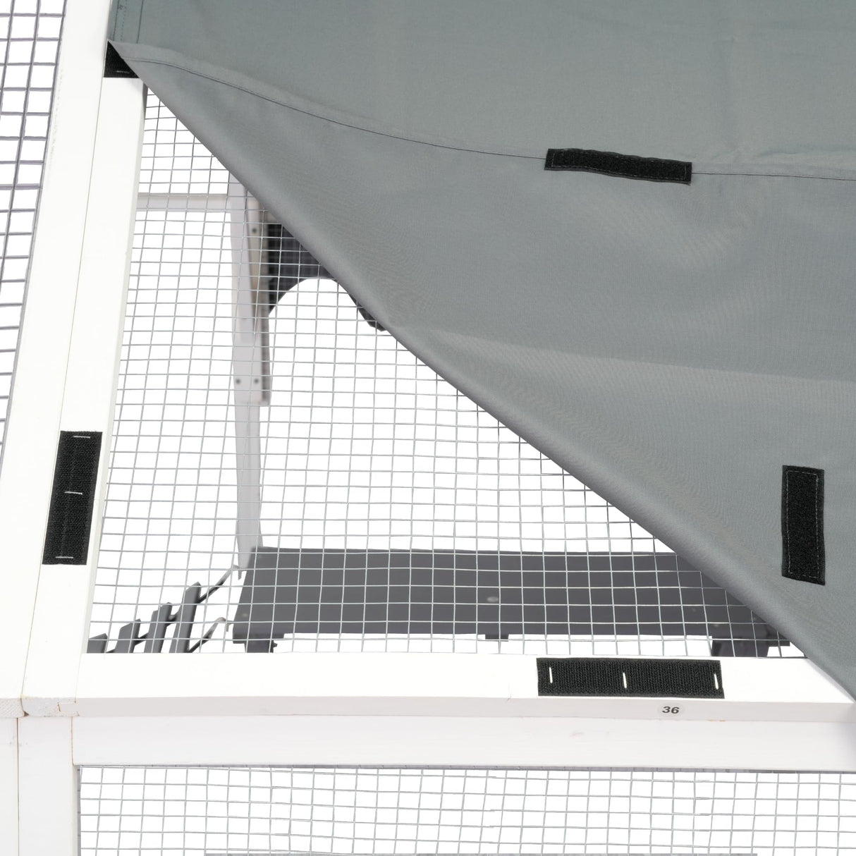 Large Catio Outdoor Cat Enclosure Walk in Cat Cage Cat Playpen Patio with Weatherproof Roof Cover, Multiple Platforms, 2 Bouncy Bridges and 2 Resting Houses White CuisinSmart