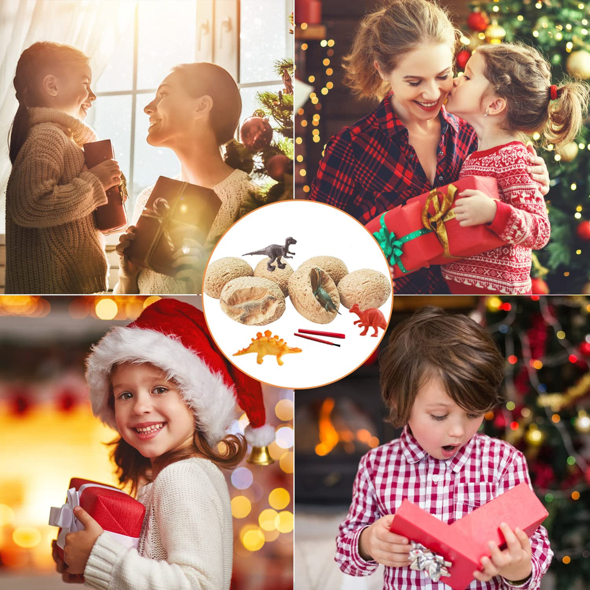 BIGEAR Easter Dinosaur Eggs Excavation Dig Kit - Dinosaur Toys for Kids - Break Open 12 Dinosaur Eggs and Discover 12 Cute Dinosaurs - Archaeology Preschool Science STEM Crafts Birthday Gifts for Boys Bigear