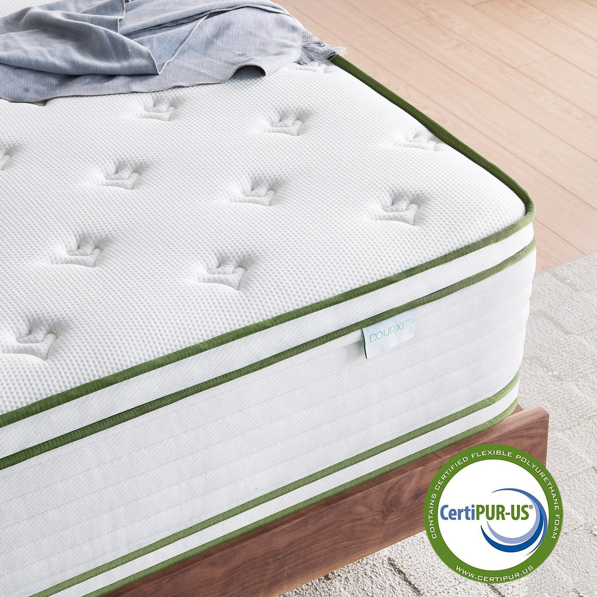 Dourxi King Size Mattress, 14 Inch Hybrid Mattress King in a Box, Gel Memory Foam and Individual Pocket Springs, Cooling Sleep and Pressure Relief, Plush Support Feel, 80 * 76 * 14 Inch Dourxi