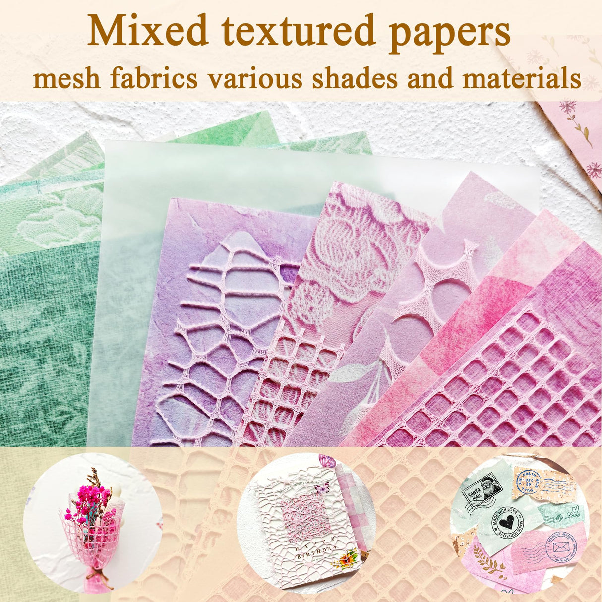 YOJO Scrapbook Paper, 317PCS Scrapbook Supplies Kit, Texture Aesthetic Decorative Craft Paper Include Stickers for Planner, Bullet Journaling, Junk Journal, Craft Gifts for Women Girls YOJO