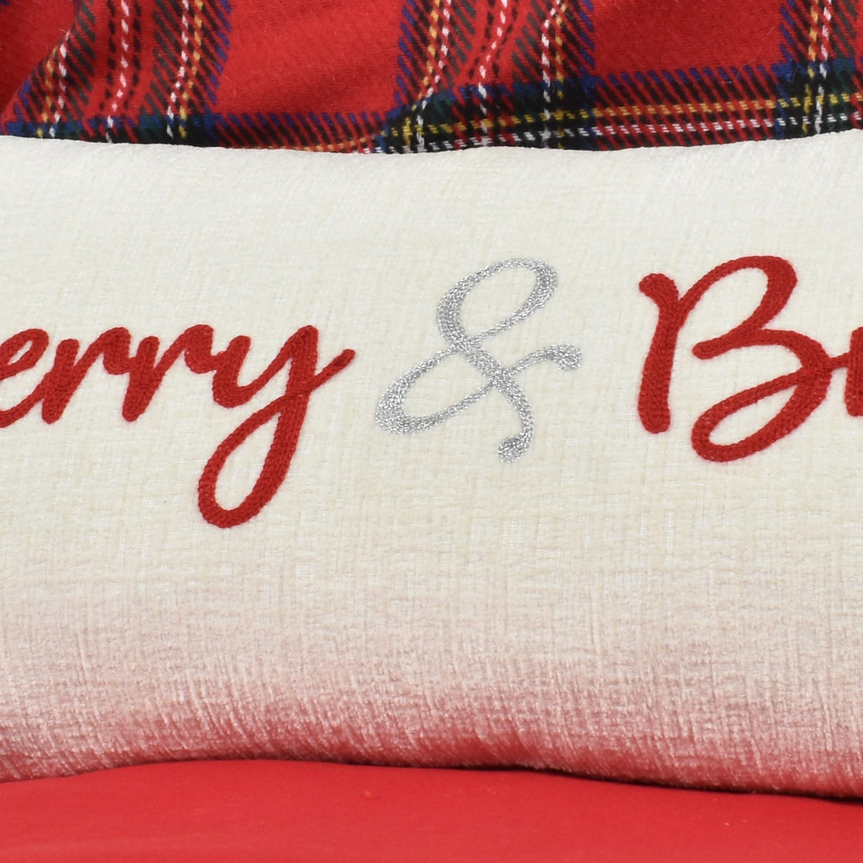 LOOPUINHOM Nice Merry and Bright Christmas Decor Cotton Burlap Decorative Rectangle Throw Lumbar Waist Pillow Case Cushion Cover for Couch Living Room 12X24 inches LOOPUINHOM