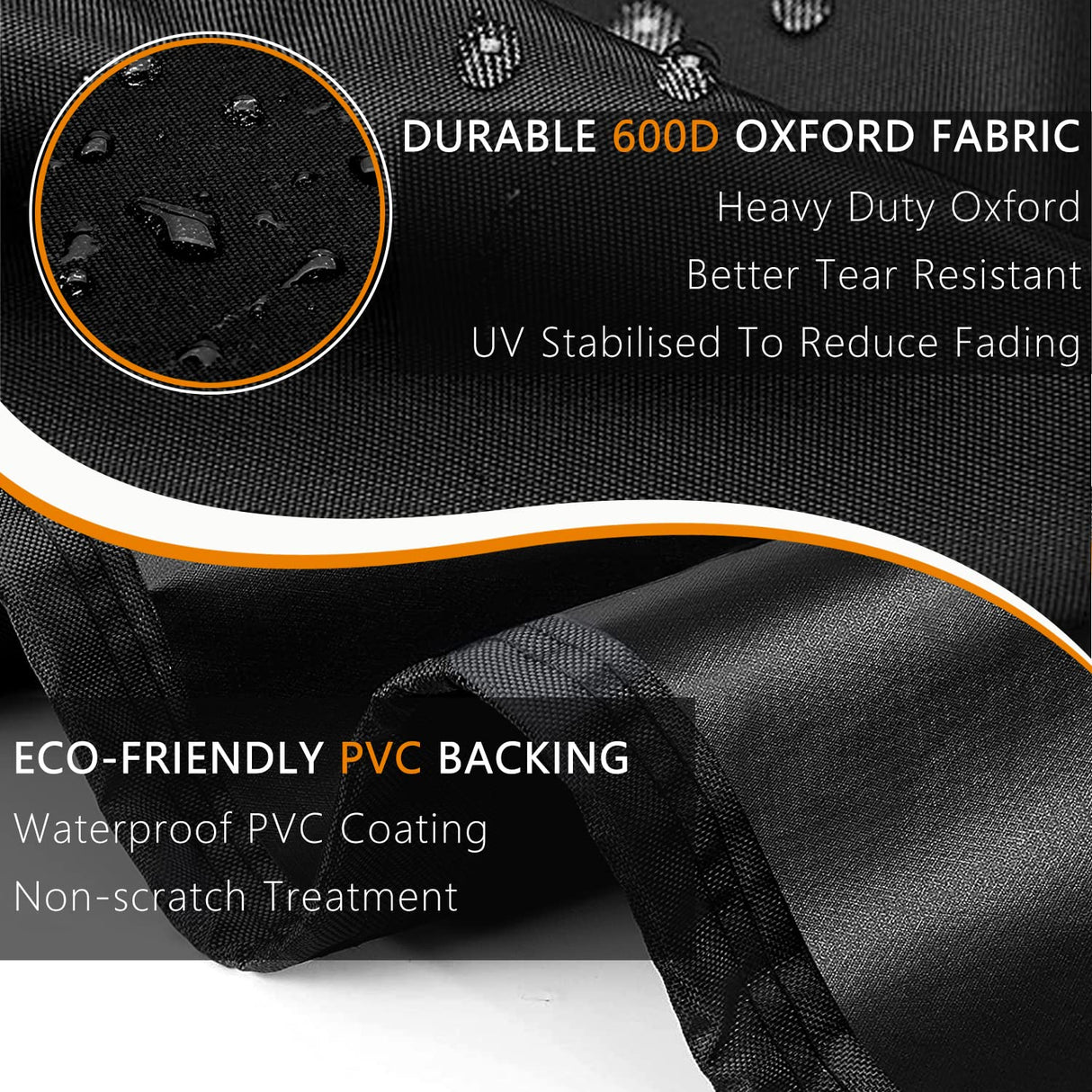 Kovshuiwe 3 Piece Outdoor Veranda Patio Garden Furniture Cover Set with 600D Oxford Fabric Durable and Water Resistant Fabric, Fit Outdoor Wicker Patio Furniture Sets/Rattan Chair Sets(only Cover) Kovshuiwe