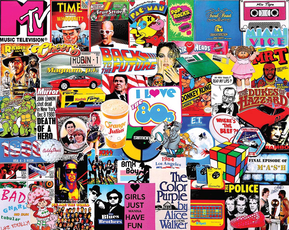 White Mountain Puzzles I Love The 1980s - 1000 Piece Jigsaw Puzzle White Mountain