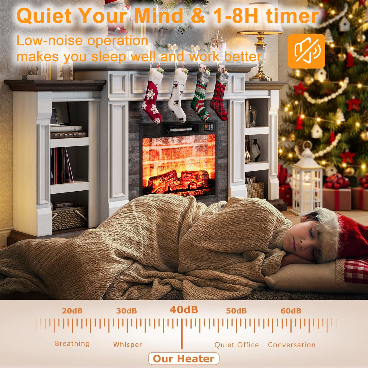 LGHM 70" Electric Fireplace with Mantel, Fireplace TV Stand for TVs Up to 80 Inch, Farmhouse Entertainment Center with Storage, Realistic Stacked Stone Surround with Remote Control for Living Room LGHM