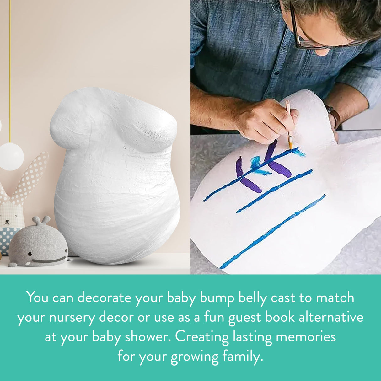 Kate & Milo Belly Casting Kit, Pregnancy Keepsake Making Kit, Easy DIY Plaster Cast Baby Bump Keepsake, Perfect For Expecting Moms and Ideal Nursery Decor Kate & Milo