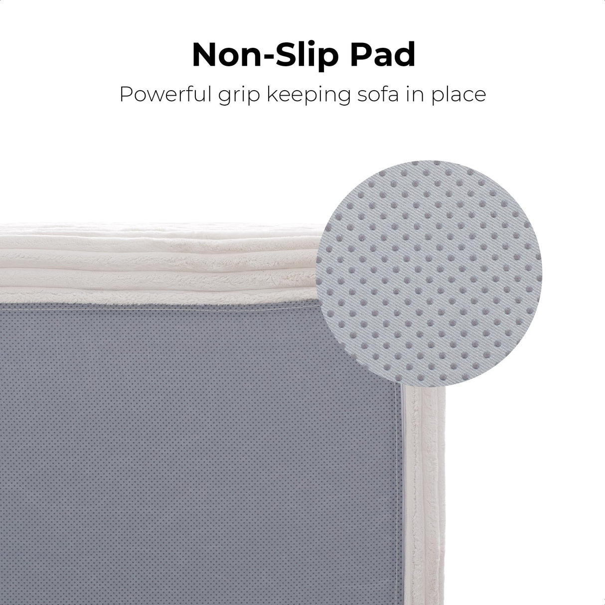 LIKIMIO 71" Loveseat Sofa in a Box - Plush Corduroy Deep Seat Couch, No Assembly Required, Space-Saving Design for Compact Living Room, Apartment, Home Office, Beige LIKIMIO