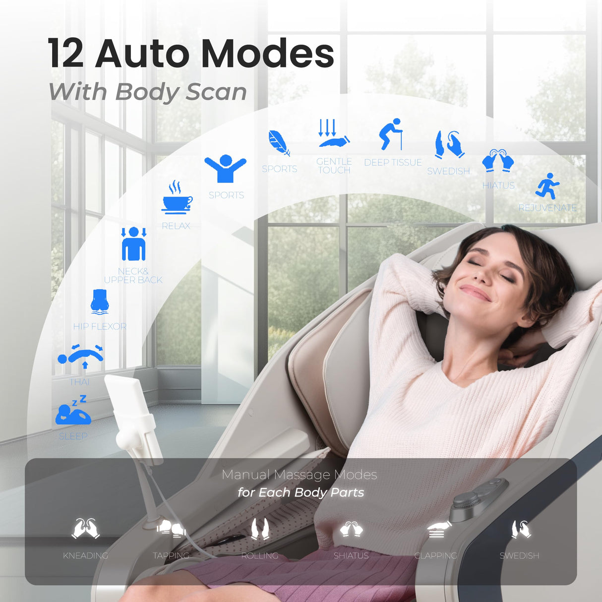 Osaki Ai Monarch LE | Full Body | Sonic Massage | 3D + Massage Mechanism | Body Scan | Hand Reflexology (Black) Osaki