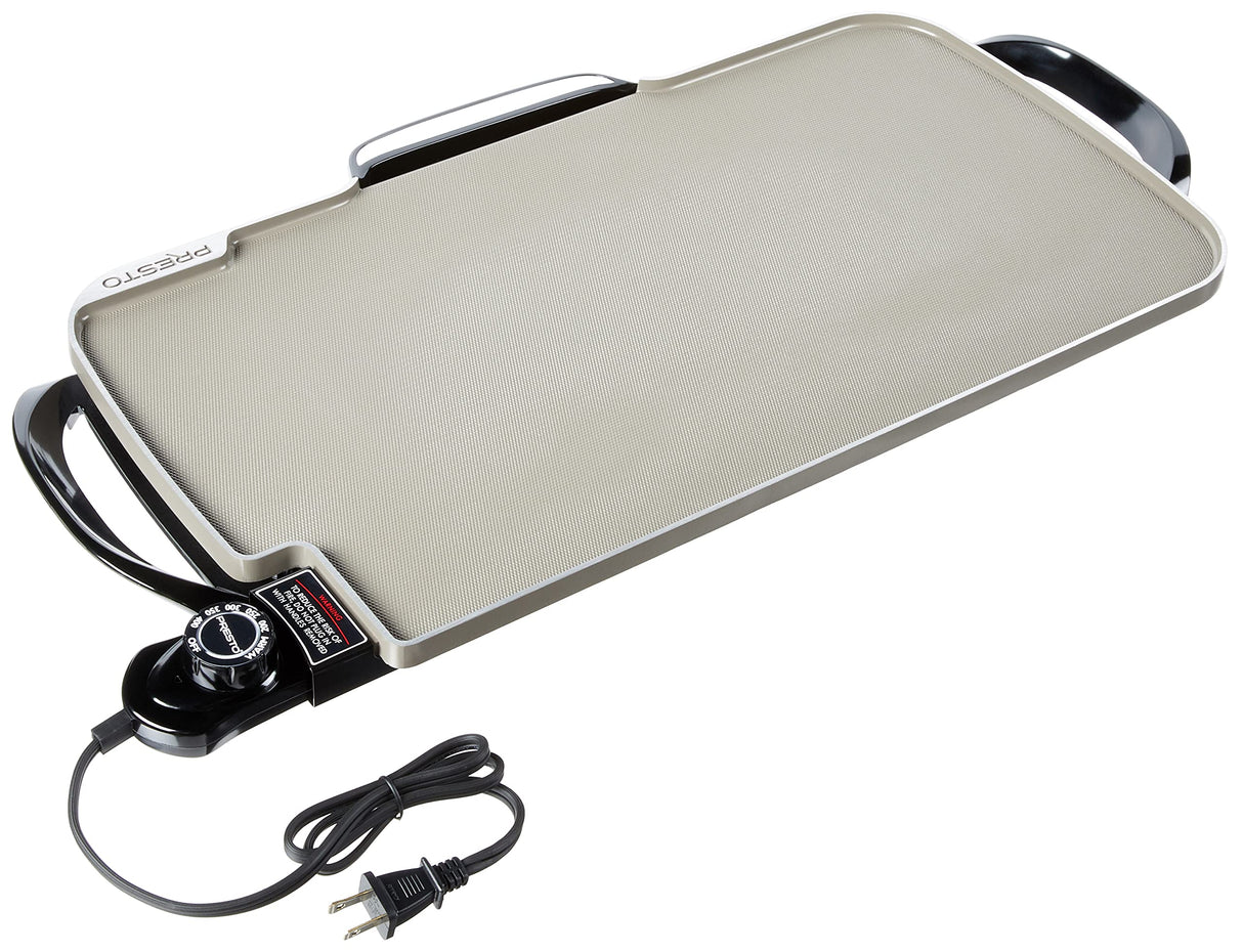 Presto 07062-22-Inch Ceramic Removable Handles Electric Griddle, 22 Inch, Black Presto