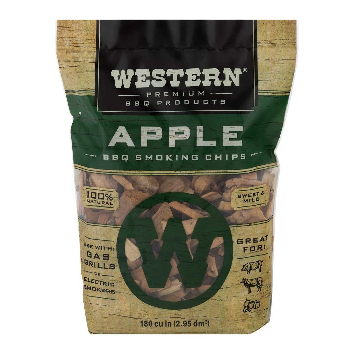 Western BBQ Smoking Wood Chips Variety Pack Bundle (4)- Apple, Mesquite, Hickory, and Cherry Flavors (Original Version) Western