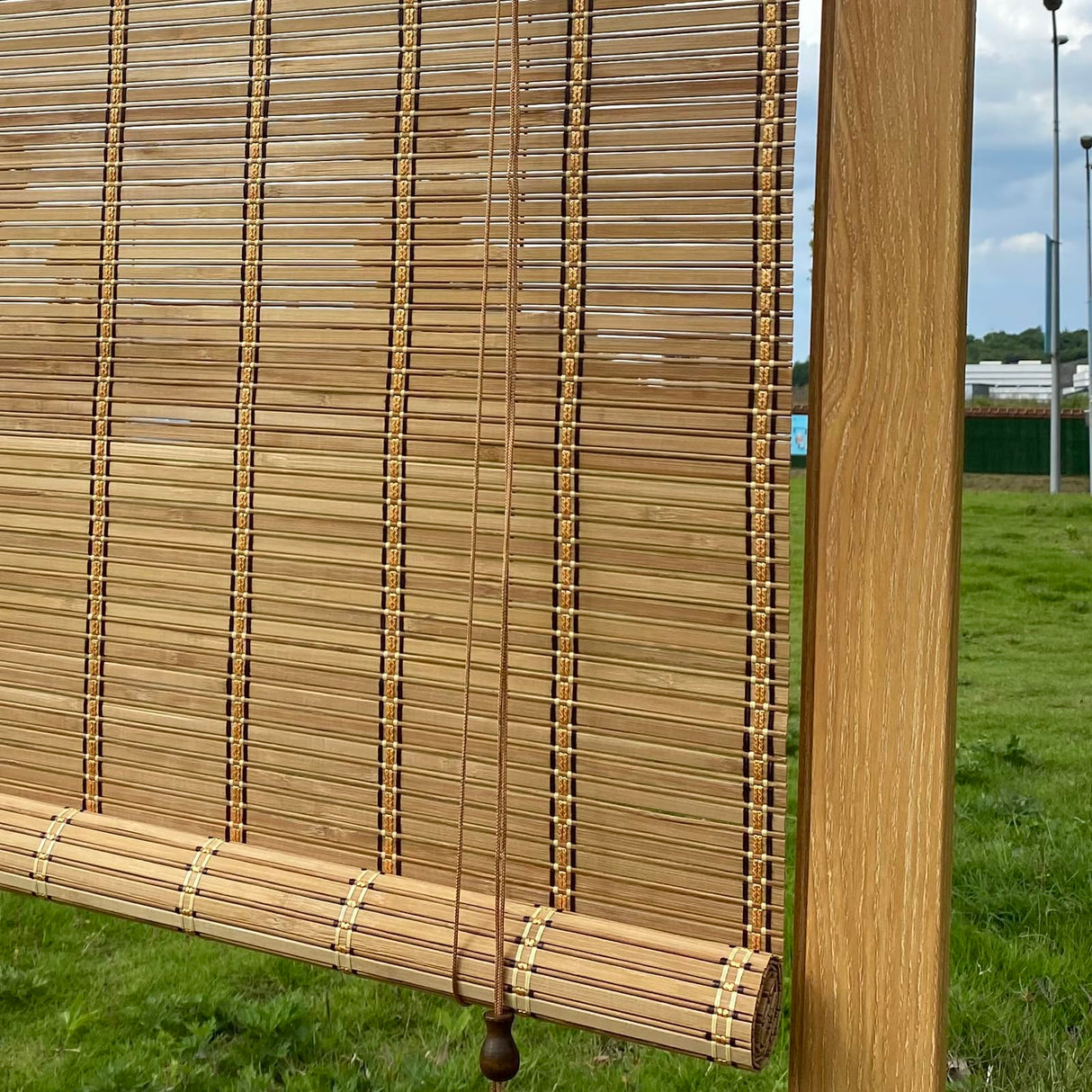 XiuXiu Bamboo Blinds Bamboo Shades Roman Bamboo Curtains Roller Shades for Interior Windows Roll Up Blinds Indoor Outdoor Patio A 32" W x 48" H XiuXiu