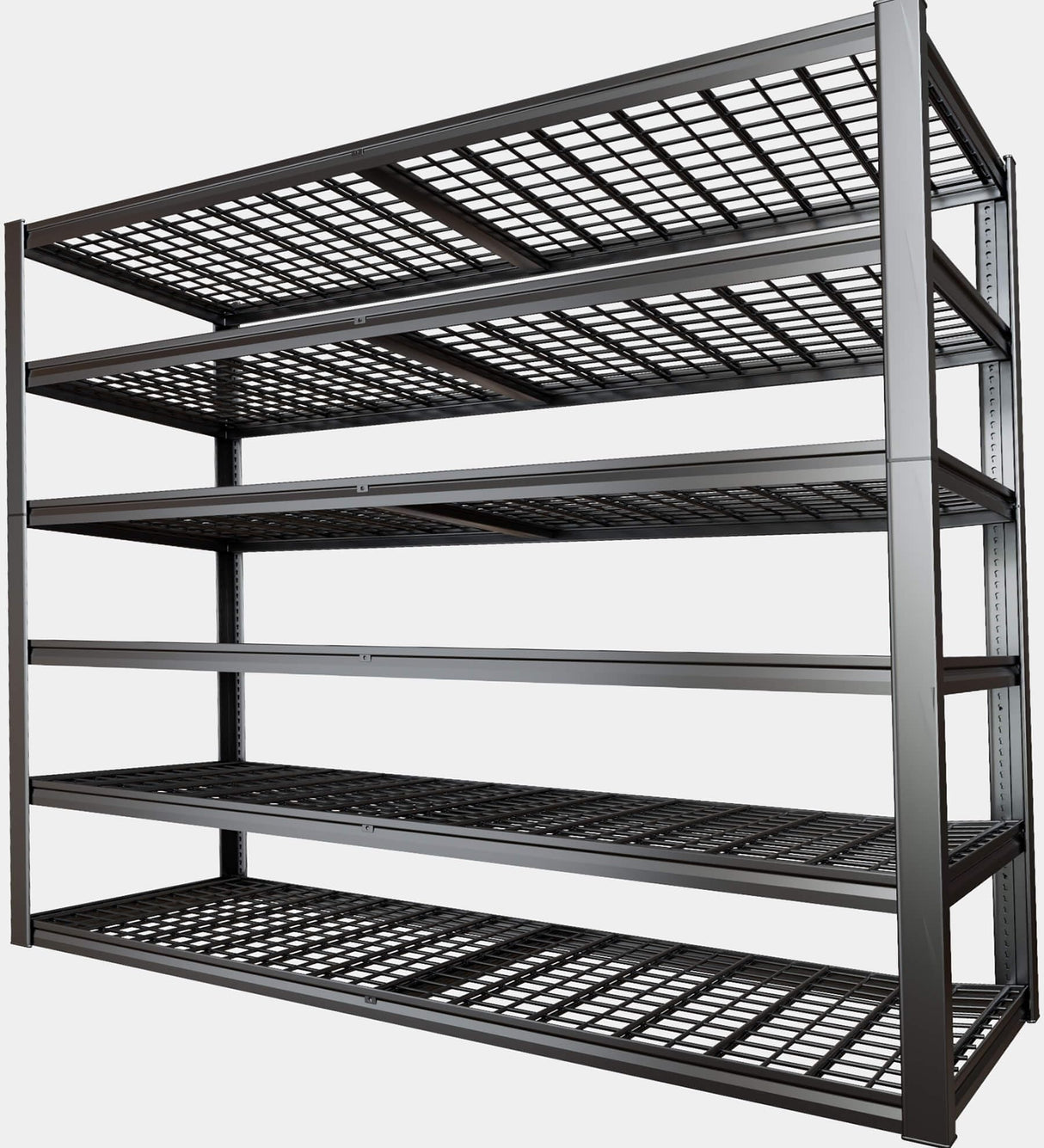PMKES 64" Wide 6-Tier Garage Shelving Unit, 64" W x 24" D x 84" H, Heavy Duty Garage Storage Shelves,3900 LBS Capacity, Industrial Adjustable Shelves for Basement Warehouse PMKES