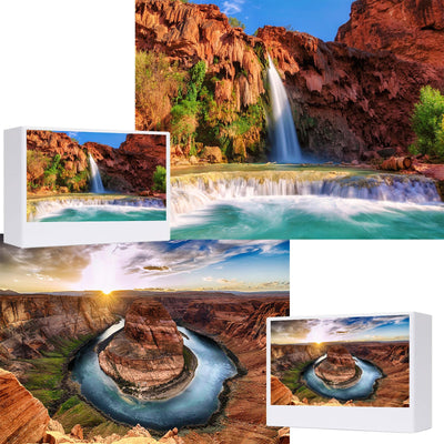 RECHIATO Jigsaw Puzzles for Adults,2 Pack Puzzles for Adults 1000 Pieces,Colorado Grand Canyon National Park Puzzles, Havasu Falls & Horseshoe Bend,Nature Puzzles, Landscape Puzzles