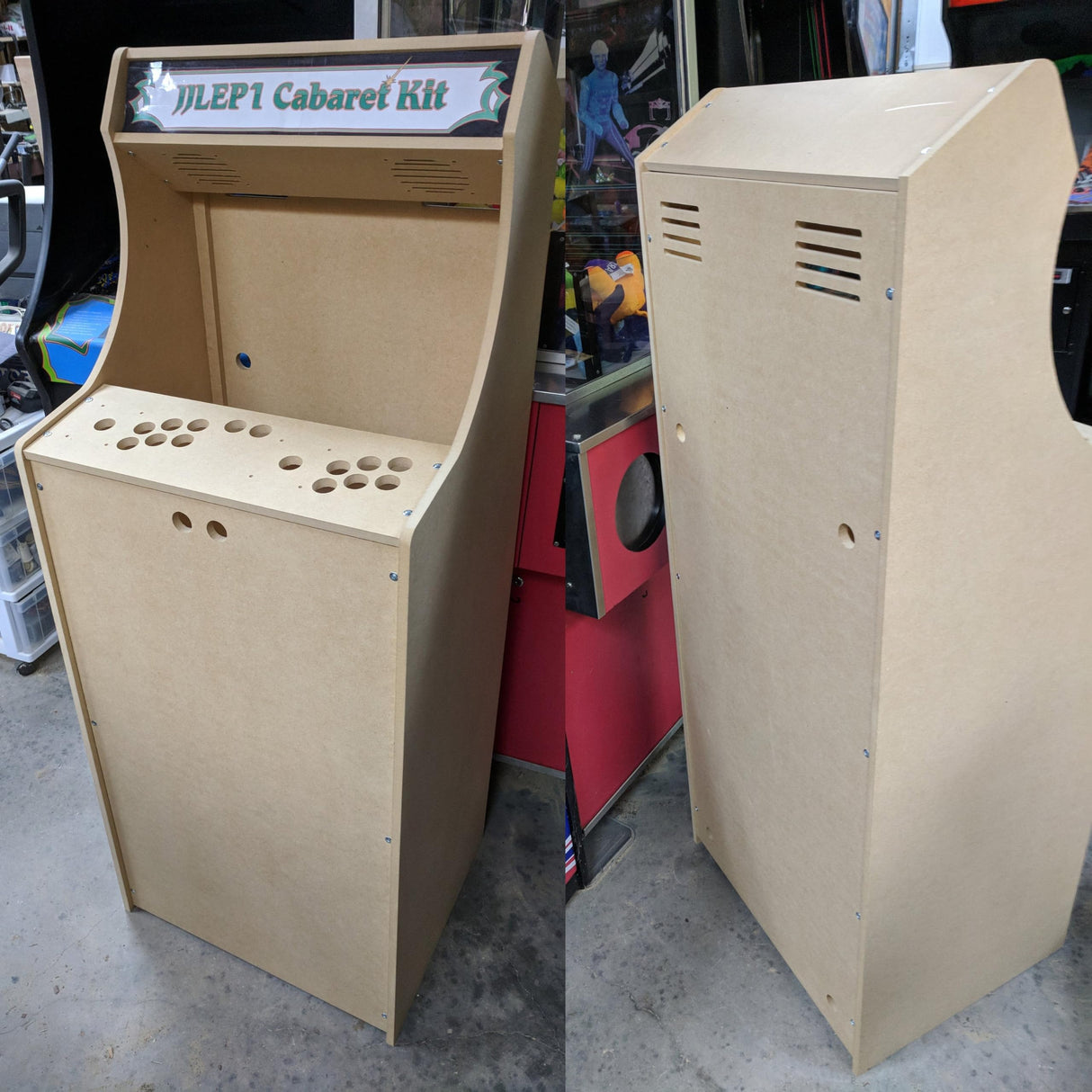 LVL23C 54" Tall 2 Player Cabaret Arcade Cabinet Kit (HAPP or SANWA) (BLANK (No button holes)) LEP1 Customs, LLC