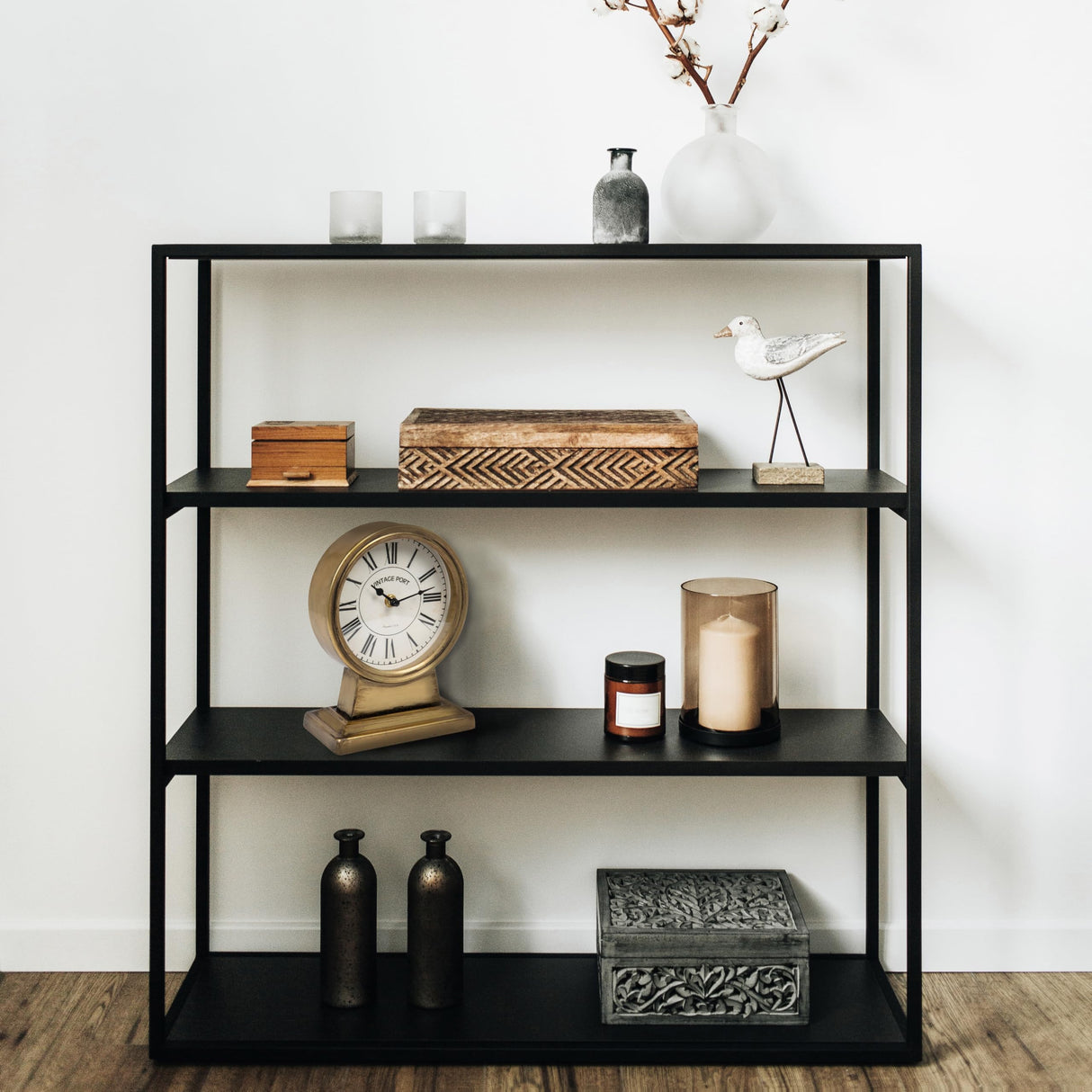 Creative Co-Op Decorative Metal Mantel Clock, Gold Finish Creative Co-Op