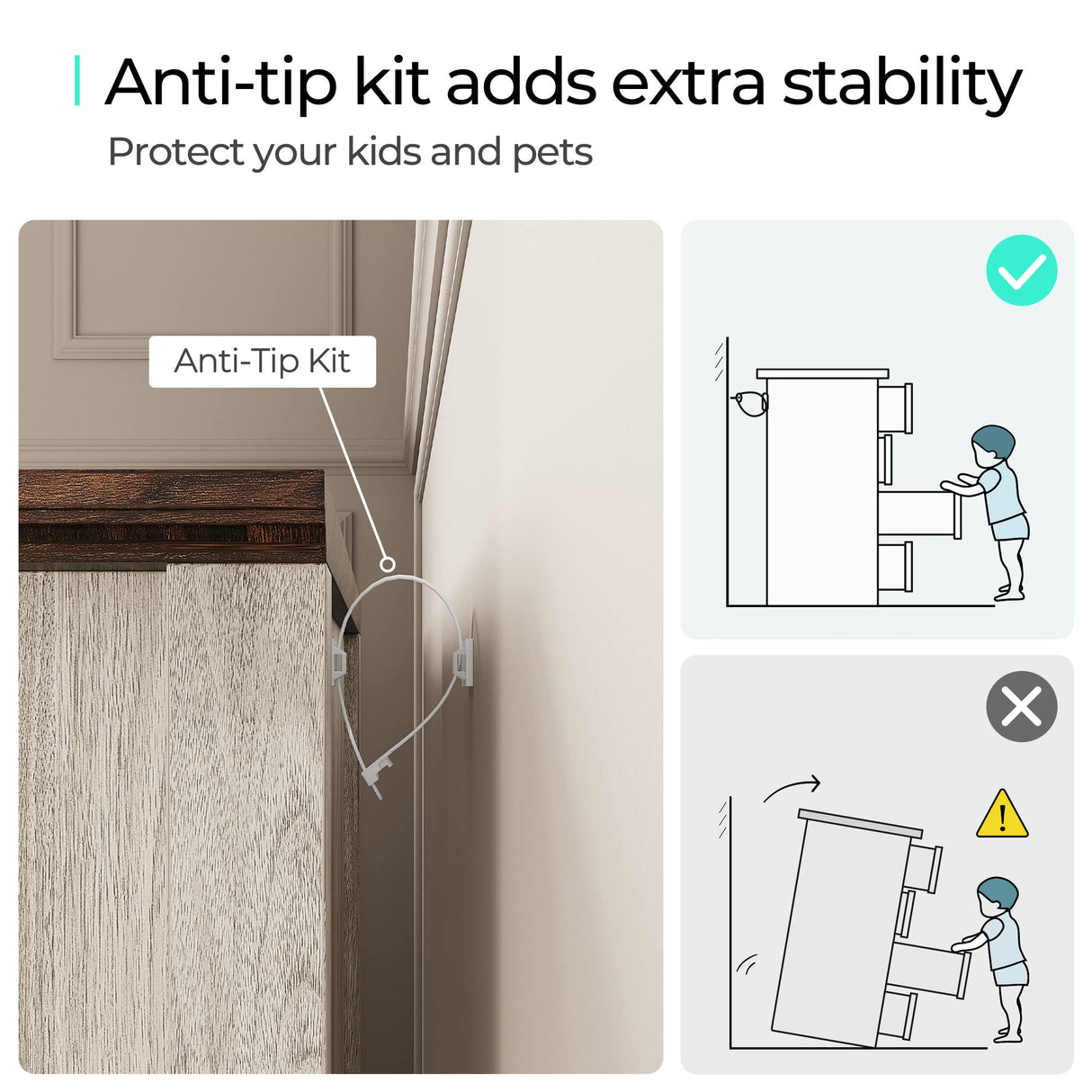 LINSY HOME Farmhouse 9 Drawers Dresser for Bedroom, Wood Bedroom Dresser Wide Chest of Drawers, French Country Storage Double Dressers Organizer for Closet, Living Room, Beige LINSY HOME