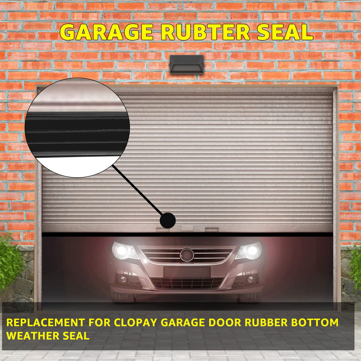 9 feet Seal Replacement for Clopay Garage Door Rubber Bottom Weather Seal for Weather Stripping Fit 9 FT Wide Doors Lusperi