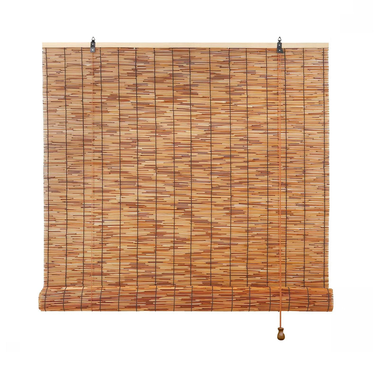 Retro Bamboo Shades 36" 47" 55" 60" 65" 72" 79" Bamboo Roll up Blinds Outdoor Brown Roller Window Shades with Lift Patio Blinds Roll up Shade Waterproof Bamboo Roman Shades for Home Privacy Curtain(W6 KaulaTrinx