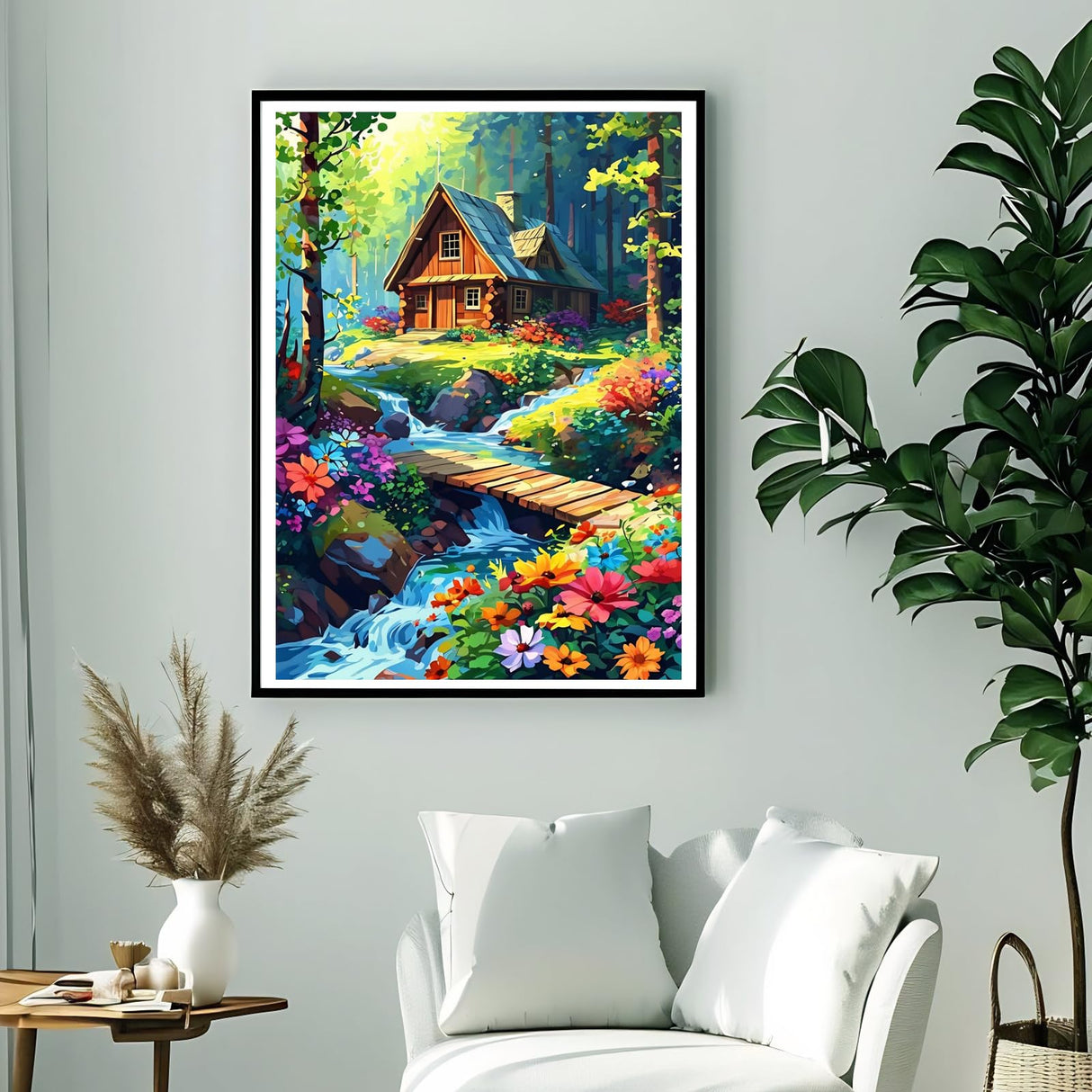 5D Diamond Painting Kits for Adults Beginners forest DIY Diamond Art Kits with Tools Full Drill Round Diamond Dots Craft paint by diamonds Gem Art for Home Wall Decor Gifts (16"x12") (DP1794) GCEOSINI