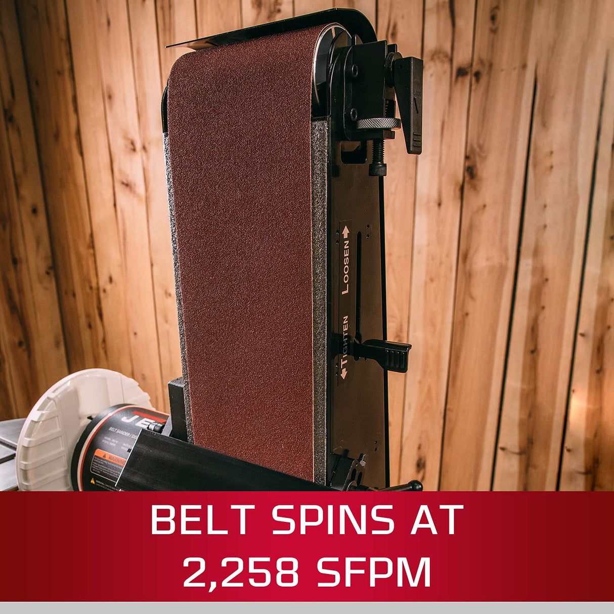 JET 6" x 48" Belt and 9" Disc Sander with Closed Stand, 3/4 HP, 1Ph 115V (Model JSG-96CS) Jet