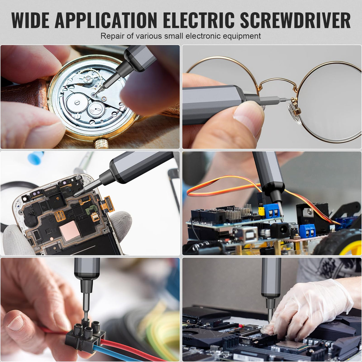 TanSon Mini Electric Screwdriver 3.7V, Precision Electric Screwdriver 72-in-1 Magnetic Bits, Cordless Screwdriver Set, Rechargeable Portable Repair Tool Kit for Electronics Laptops Glasses Clocks TanSon