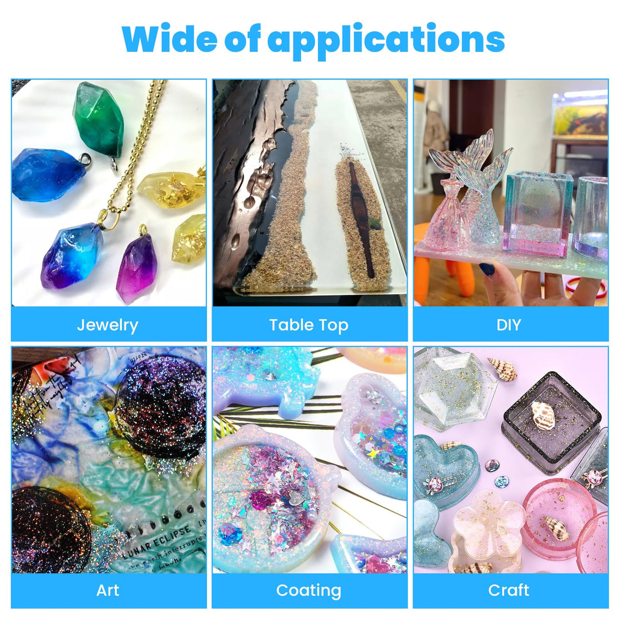 Epoxy Resin Kit, 8.45oz Hardener x1 and 8.45oz Epoxy Resin x1, Fast Curing Art Resin, Heat Resistant Resina Epoxica, Easy to Mix 1:1 Coating and Pouring Resins for Table Tops, Molds, Crafts,DIY MZHOU