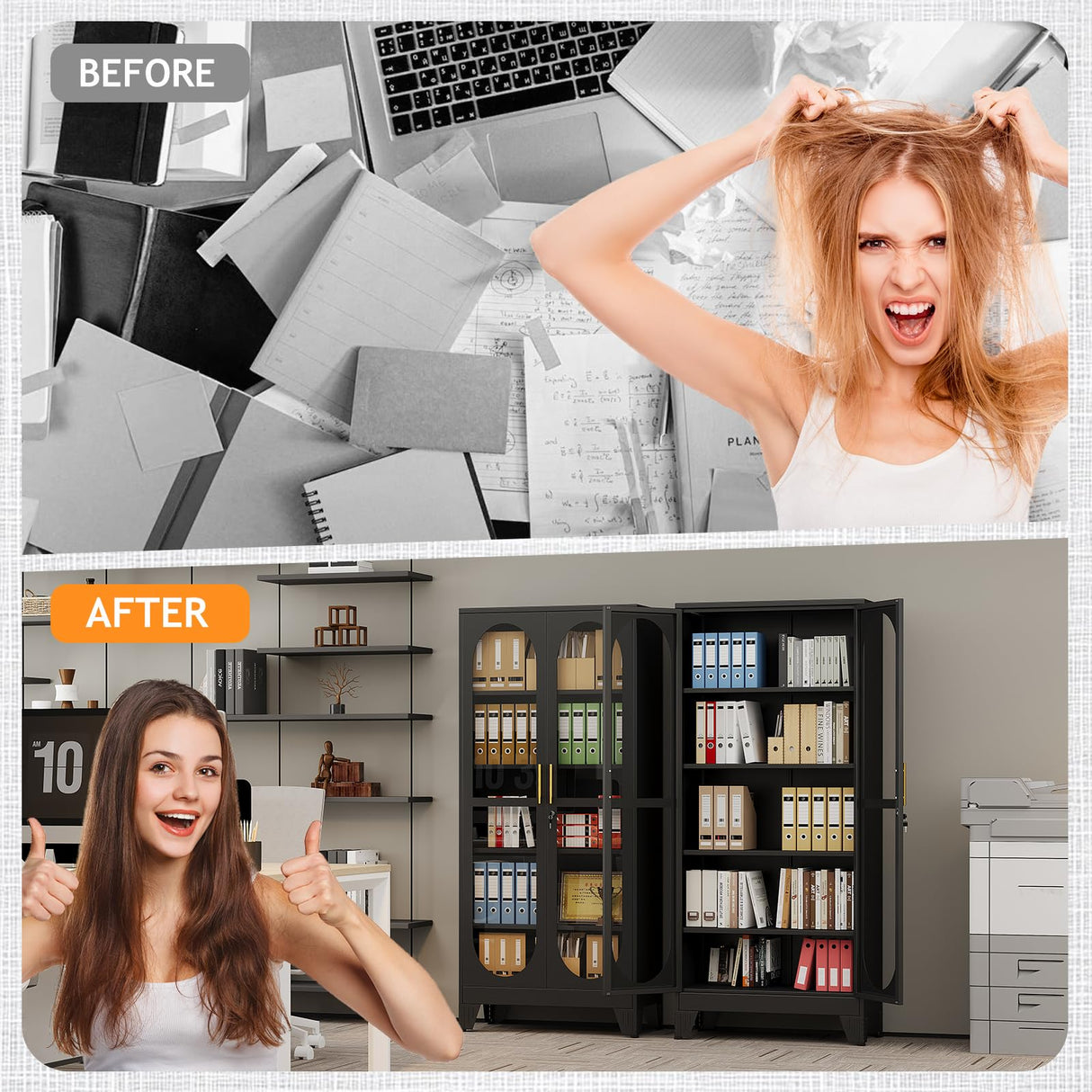 PAOFIN 71" H Locking Display Cabinet with Glass Door, Metal Curio Cabinets with 4 Adjustable Shelves, Tall Liquor Cabinet Display Case for Living Room, Collectibles, Home - Assembly Required Black PAOFIN