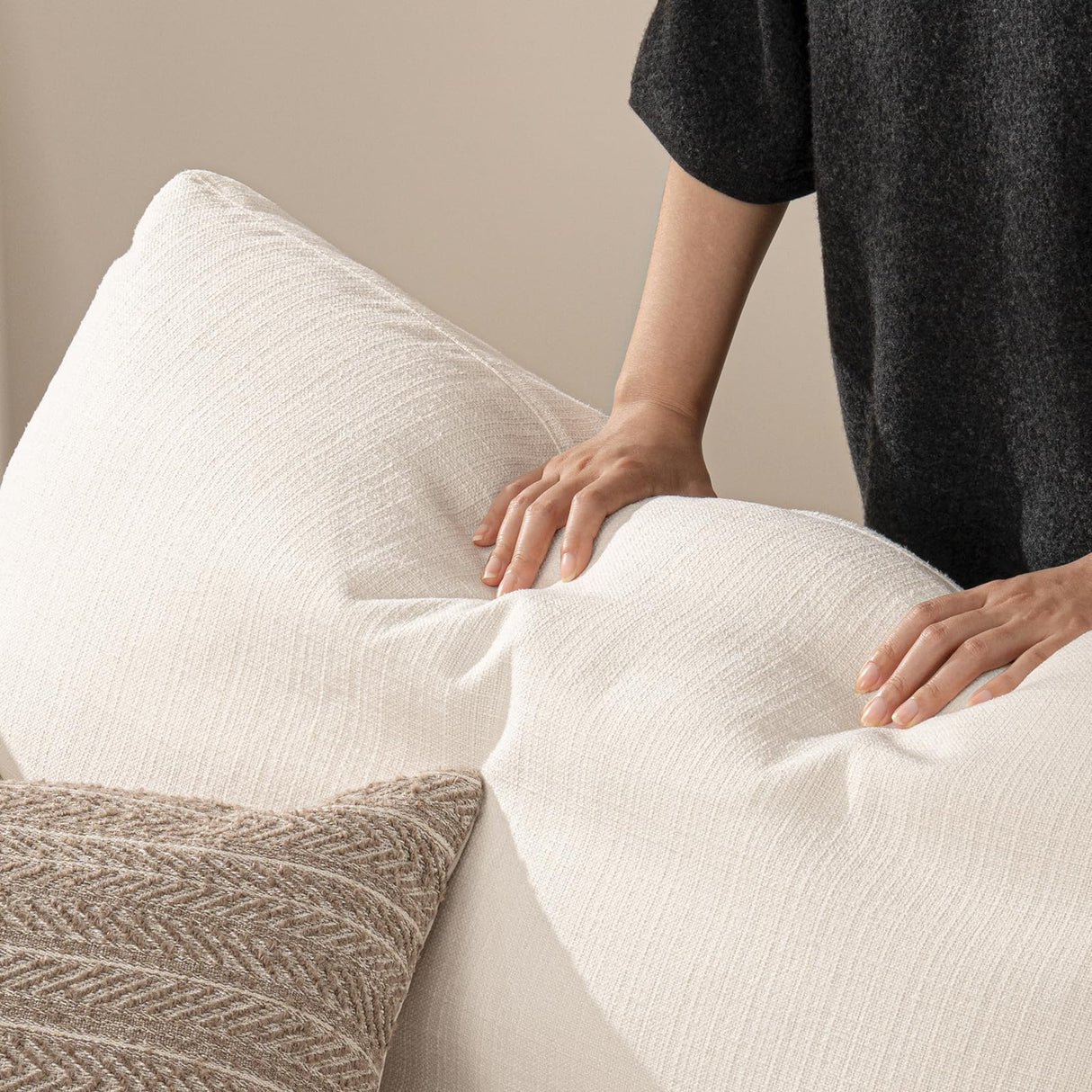 Vorthio 78.7" Cloud Couch Oversized Modular Sectional Sofa, Loveseat Modern Sofa True Relax Comfy, Wide & Deep Seat Couches with Metal Frame, Furniture Sets for Living Room, White Vorthio