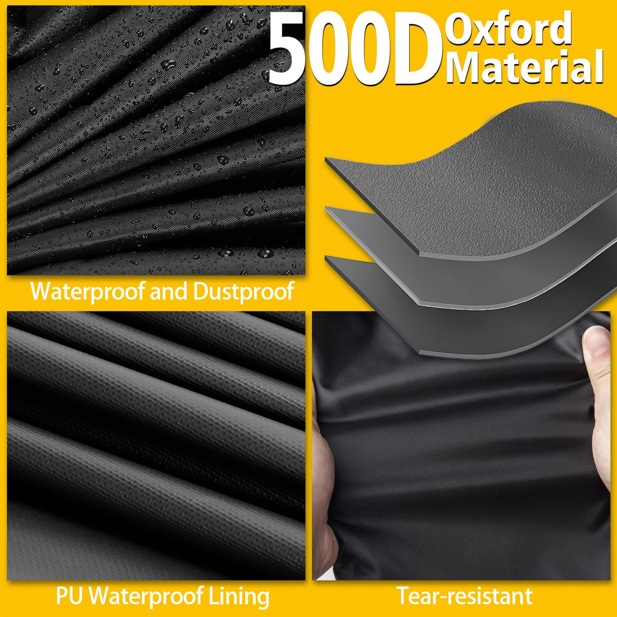 Kingling Outdoor Cat House Cover 25 Inch,Waterproof Catio Covers for 4 Tier Catio Outdoor Cat Enclosure with Wheels Weatherproof Cat Houses Cover for Outsides- 25" L x 25" W x 62" H(Black) Kingling