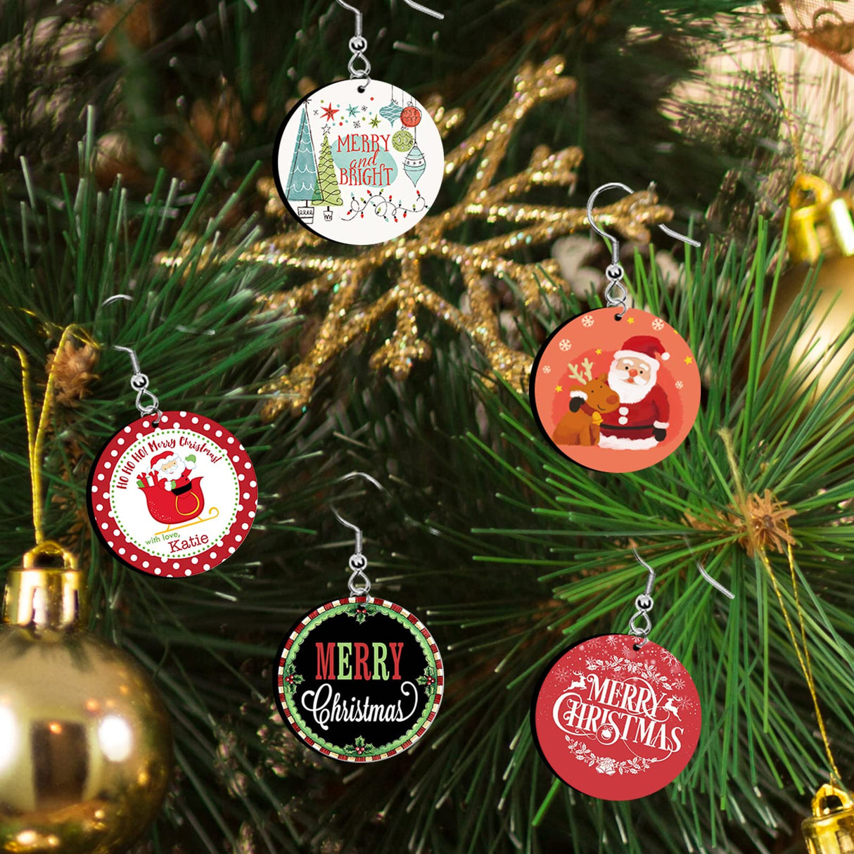 ZOCONE 60 Pcs Sublimation Earrings Blank, Earring Blanks for Sublimation Printing, Unfinished Round Heat Transfer Earring Pendant with Earring Hooks Cardboard Bags for Women DIY Earring Project ZOCONE