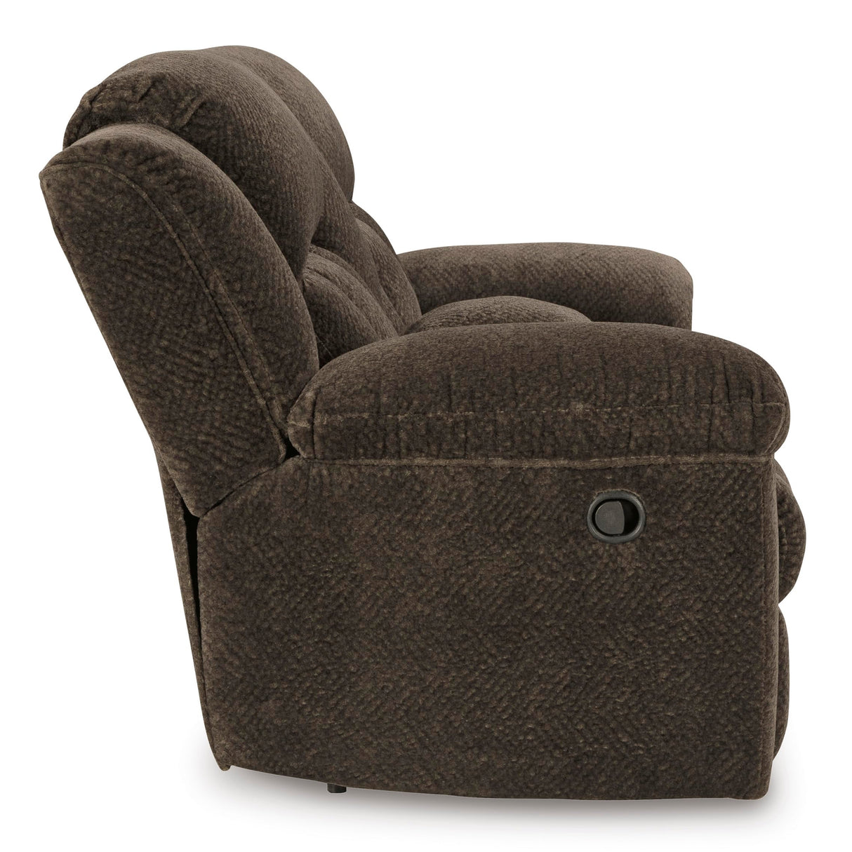 Signature Design by Ashley Frohn Modern Manual Double Reclining Loveseat with Console, Storage and Cup Holders, Dark Brown Signature Design by Ashley