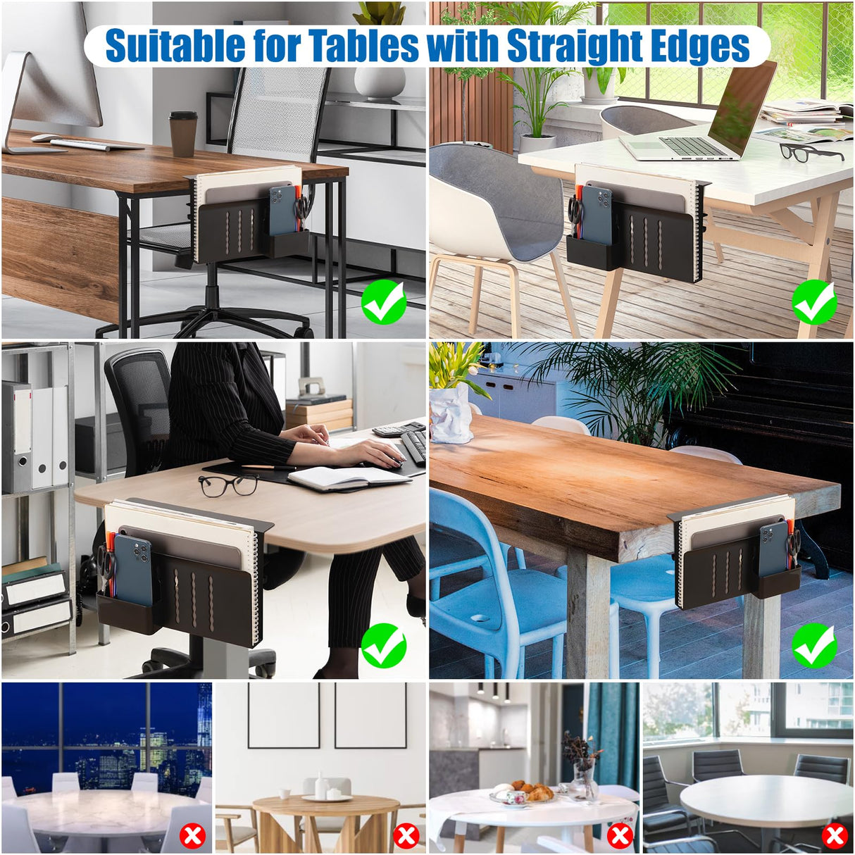 CIBOTIES Desk Side Storage Holder Desk Organizer for Laptop Clamp-On Desk Shelf, Drilling Standing Desk Drawer, for Office Supplies & Studio Essentials (Black) CIBOTIES