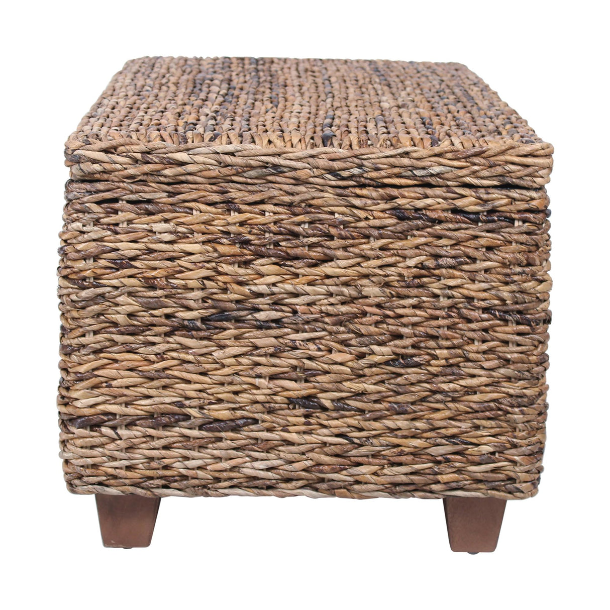East at Main Woven Rattan Storage Coastal Coffee Table - Handwoven Natural Brown Rattan, Hidden Storage, Solid Wood Frame, 37x20x18 Inches (Natural) East at Main