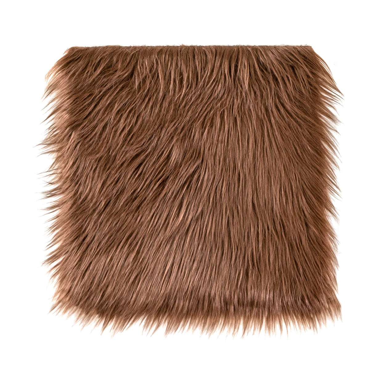 Qidkeo Faux Fur Fabric for Crafts, Gnomes, Animal Costumes, Cushions, Decorations Brown 10x10in Qidkeo