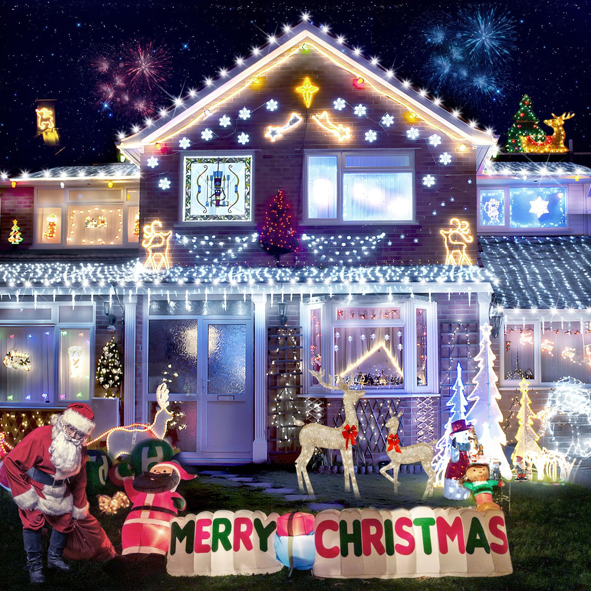 Heceltt Christmas Lights Outdoor, 394FT 1000LED Christmas Lights with 8 Modes and Timer Memory Function Christmas String Lights Waterproof Plug in for Xmas Tree Wedding Party Holiday Decor Heceltt