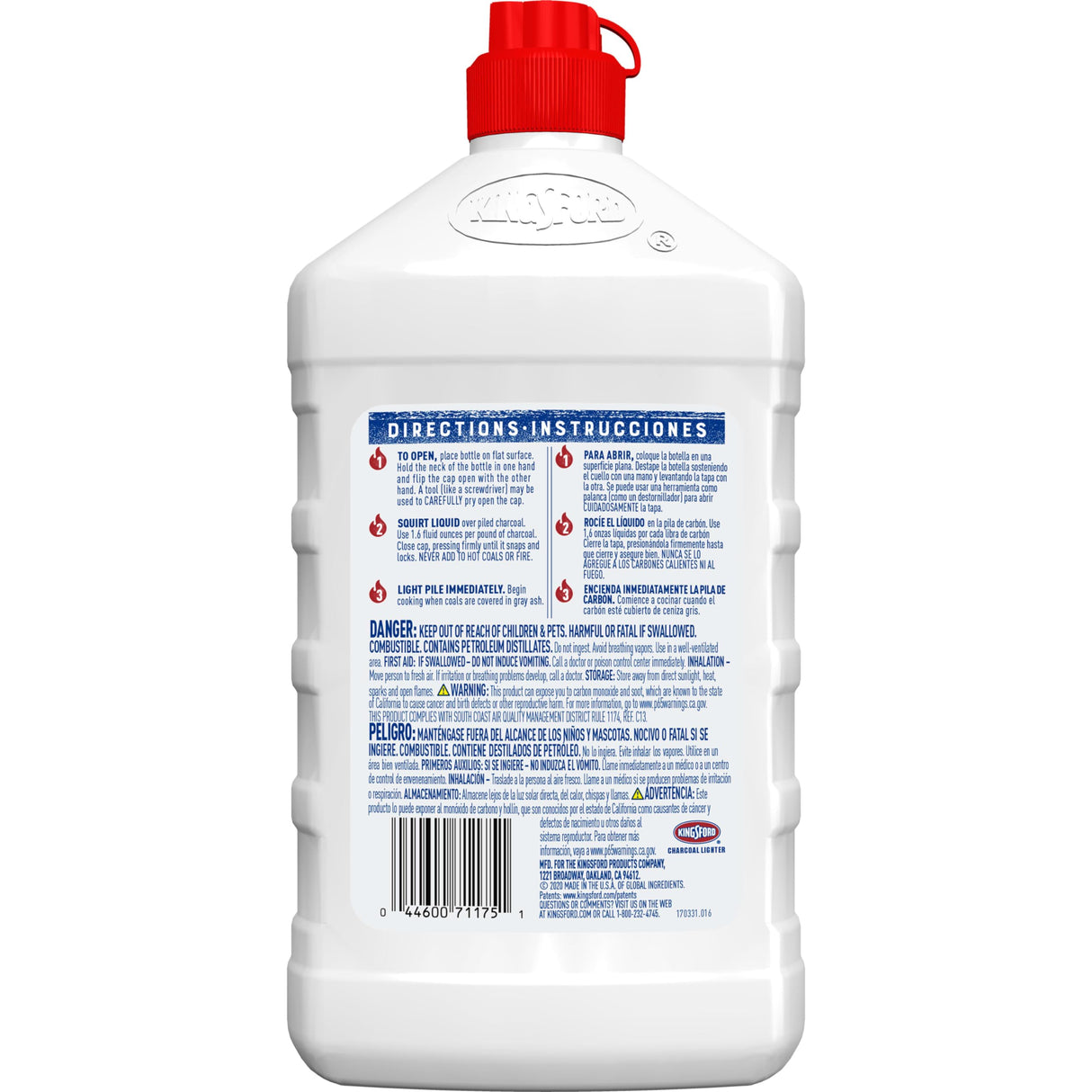 Kingsford Odorless Charcoal Lighter Fluid for BBQ Charcoal 32 Fluid Ounces (Package May Vary) Kingsford