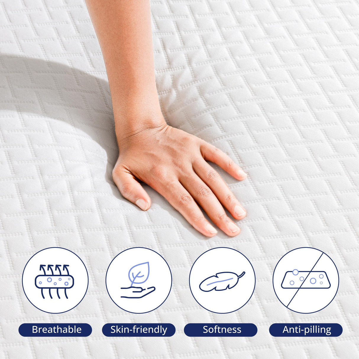 Emerspring Twin Mattress 8 Inch Green Tea Memory Foam Mattress for Cool Sleep & Pressure Relief, Fiberglass Free, Bed in a Box, Removable Washable Cover, CertiPUR-US Certified Emerspring