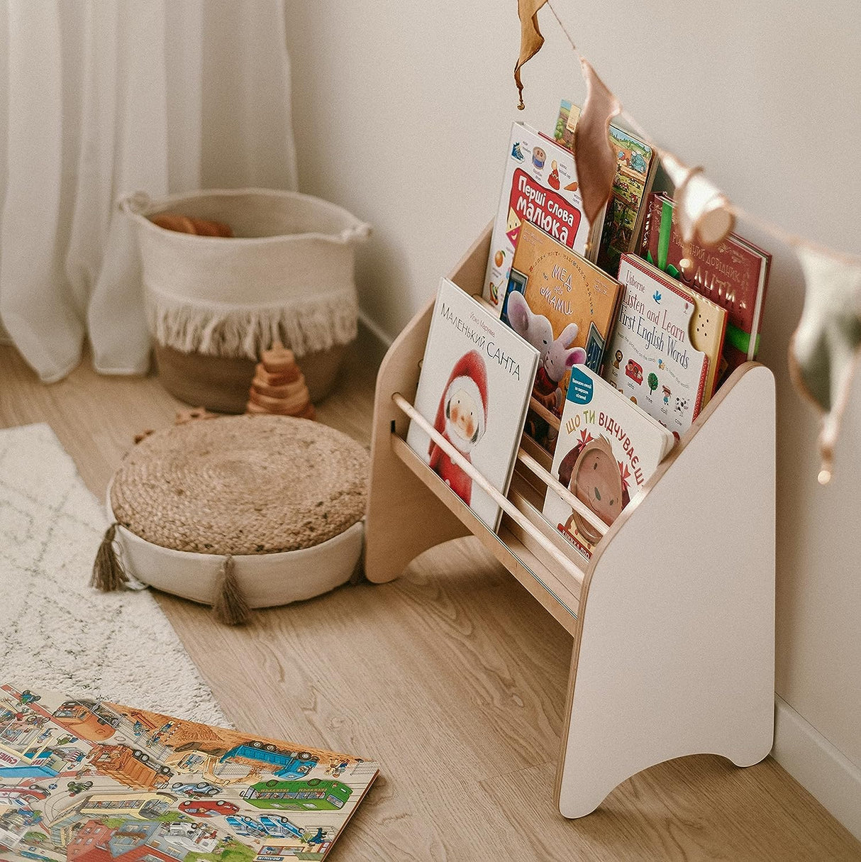 Montessori Bookshelf Kids Toddler Bookshelf Wood Bookcase Storage Kids Room Storage Playroom Kids Furniture Toddler Gift 2nd 3rd Birthday (Small, Green) Enjoy The Wood