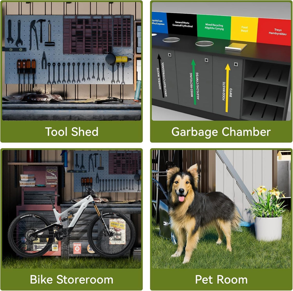 COMHOMA Shed Outdoor Storage Shed Metal,Lockable Doors Tool Sheds with Sloping Roof,Steel Garden Shed with Air Vent for Backyard,Patio,Lawn,Poolside (Brown, 8'*6') COMHOMA