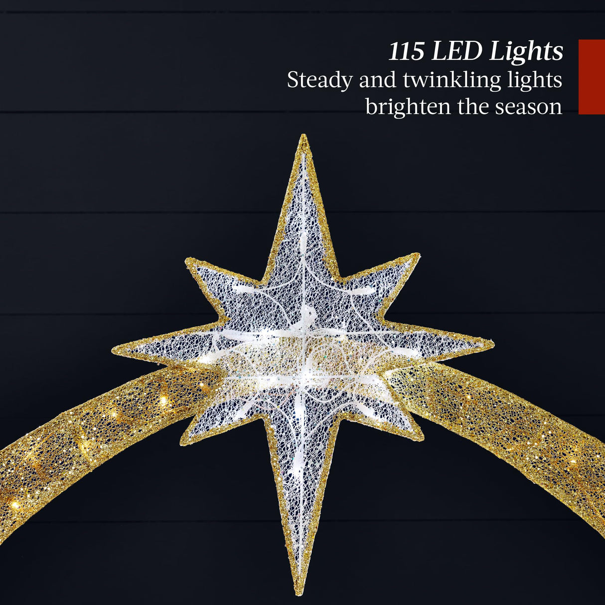 Best Choice Products 4.5ft Lighted 2D Outdoor Nativity Scene, Christmas Arch Holy Family Yard Decoration w/ 115 LED Lights, Stakes, Zip Ties Best Choice Products