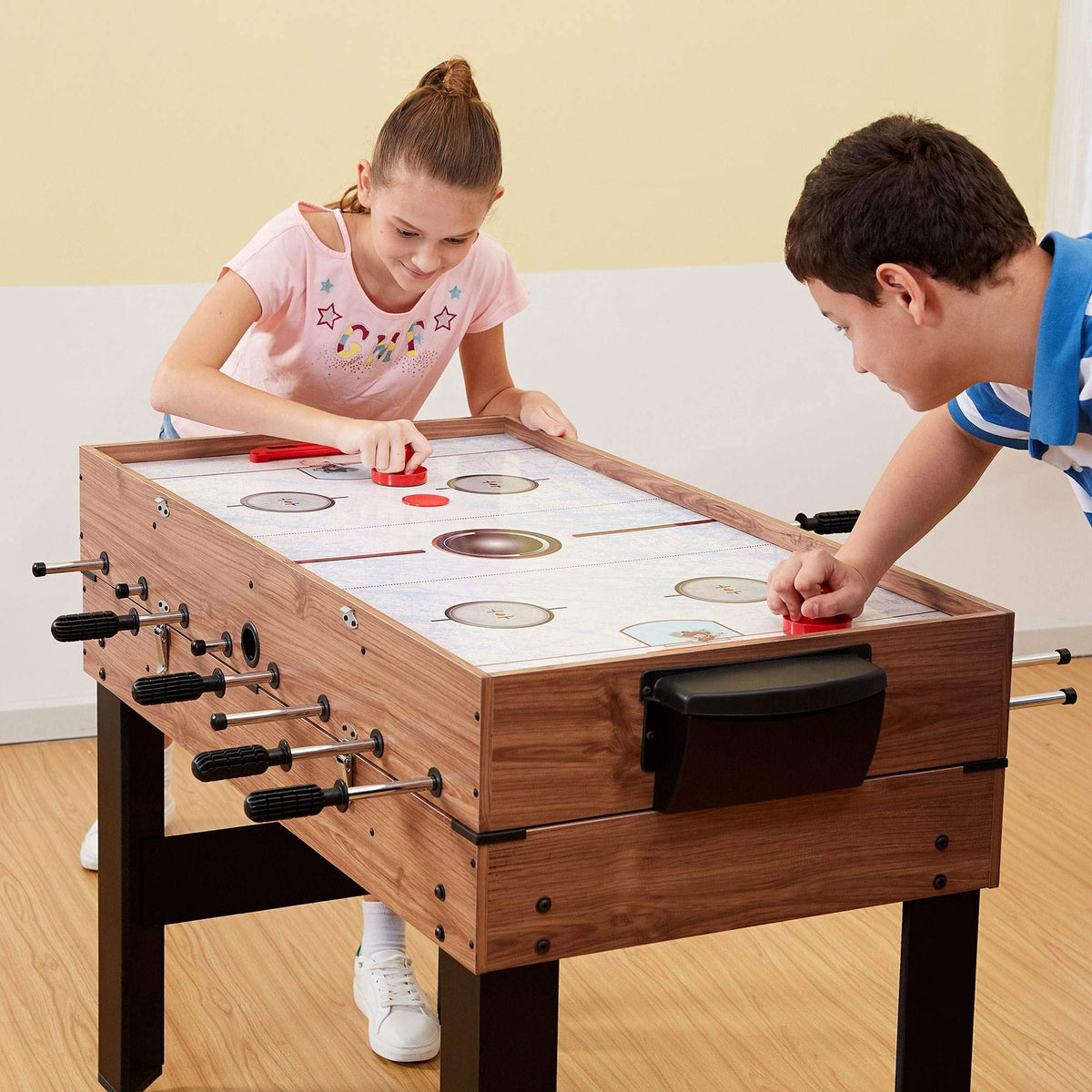 Lancaster 3 in 1 Pool Billiard, Slide Hockey, Foosball Arcade Table (Open Box) Lancaster Gaming Company