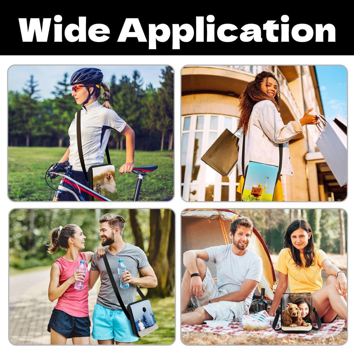 5 Pcs Sublimation Bags Blanks,Sublimation Shoulder Bag Sport Bag Crossbody Bag Blanks to Decorate Painting Crafting Sublimation DIY for Gift JACYUIG