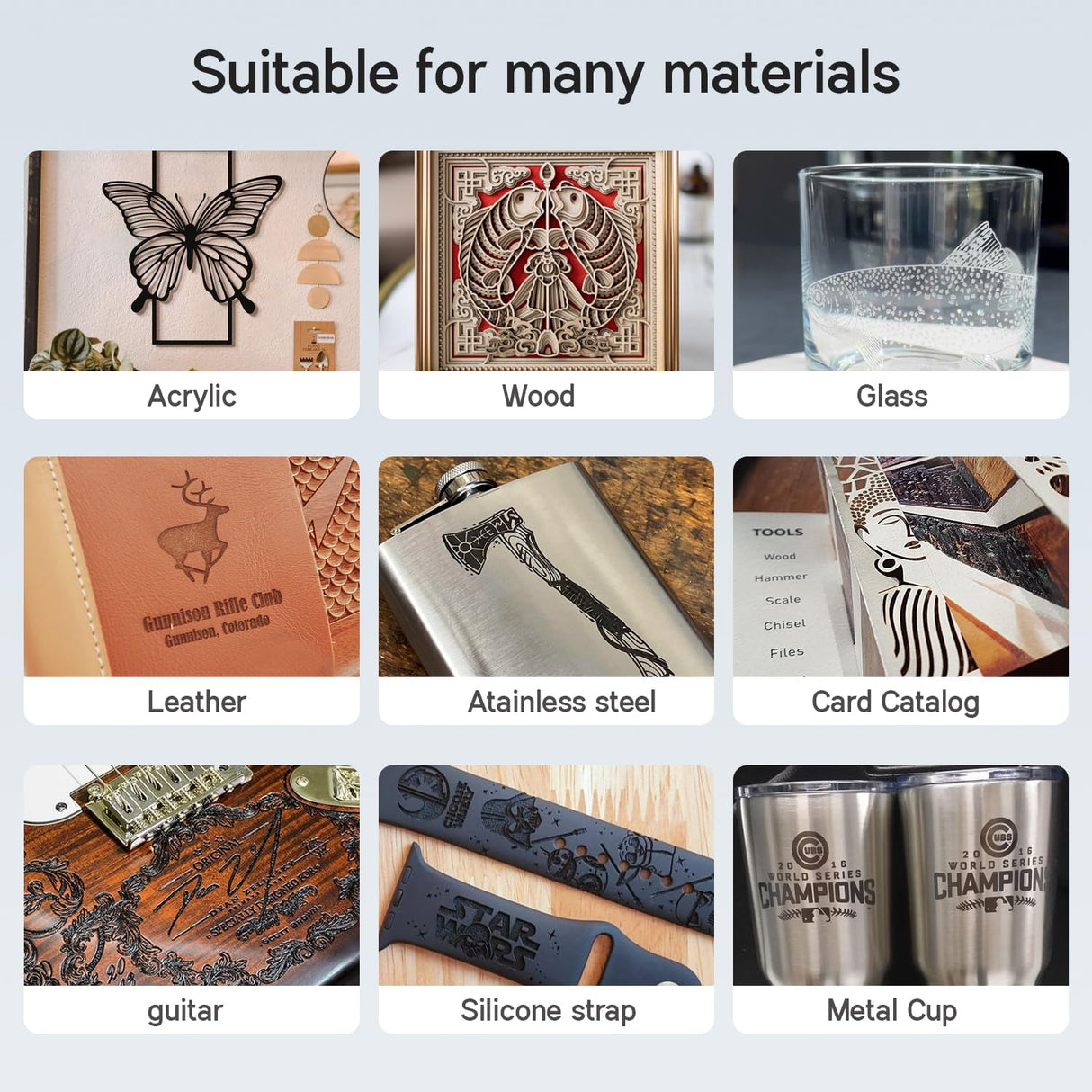 WAINLUX X1 10W Laser Engraver Machine,10000mW Laser Engraver and Cutter Machine for Wood Leather Metal Silicone Paper Glass Acrylic Cloth,for DIY Supports Win/Mobile System/Offline Class1 WAINLUXPRO