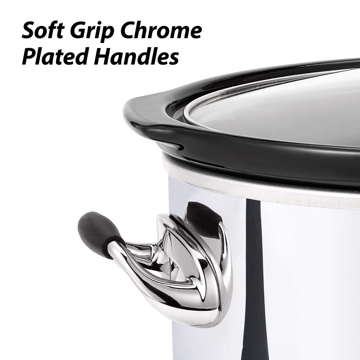 Crock-Pot 7 Quart Programmable Slow Cooker with Digital Timer, Food Warmer, Polished Platinum, Perfect for Everyday Meals and Entertaining Crock-Pot