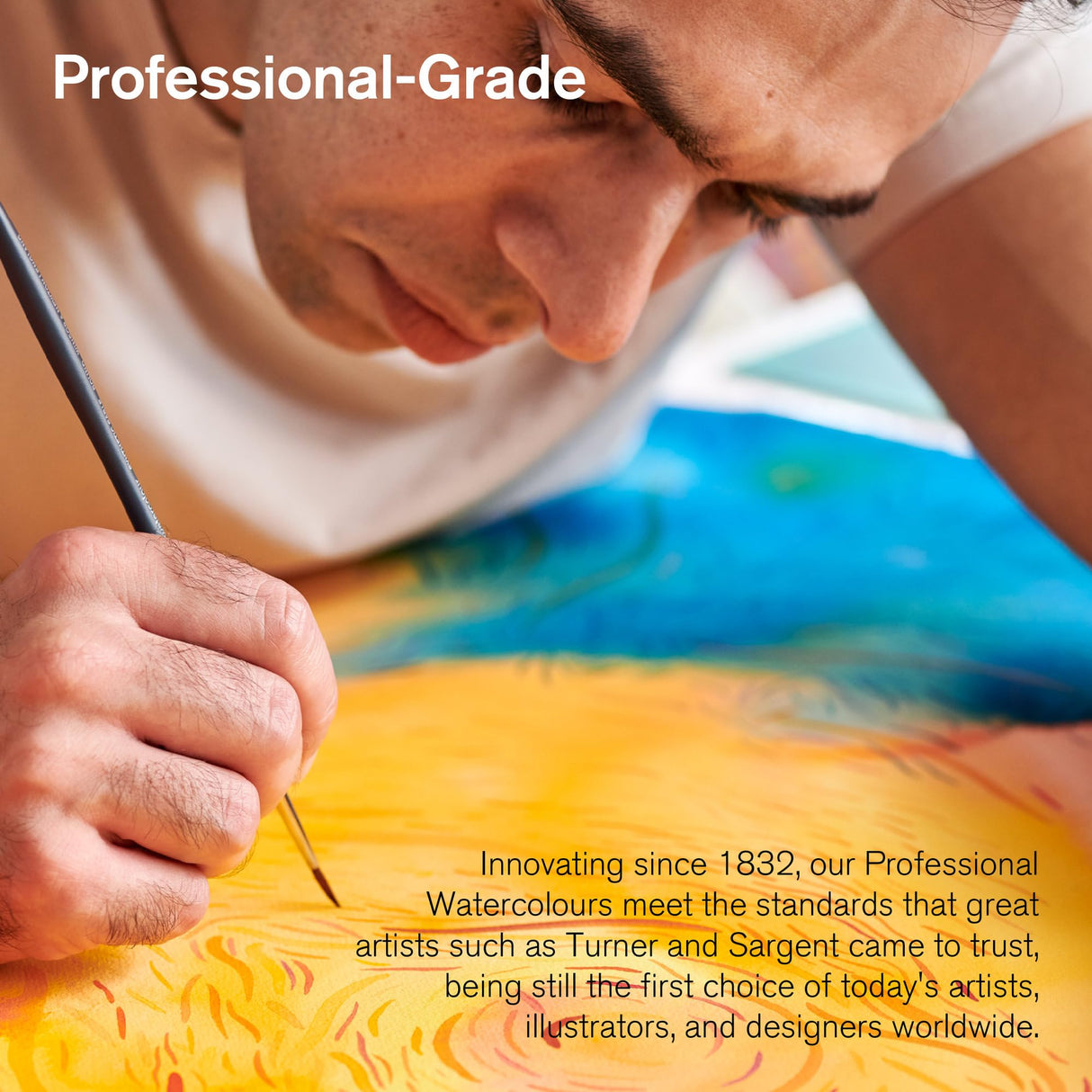 Winsor & Newton Professional Watercolor Paint Set, Lightweight Metal Box, 24 Half Pan Winsor & Newton