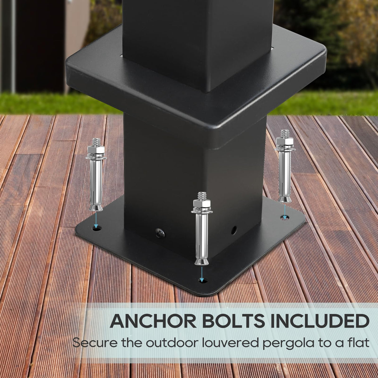 LVUYOYO Outdoor Louvered Pergola 10' x 13', Aluminum Patio Pergola with Adjustable Roof, Sun Shade Shelter Metal Gazebo for Backyard, Garden, Deck(Black) LVUYOYO