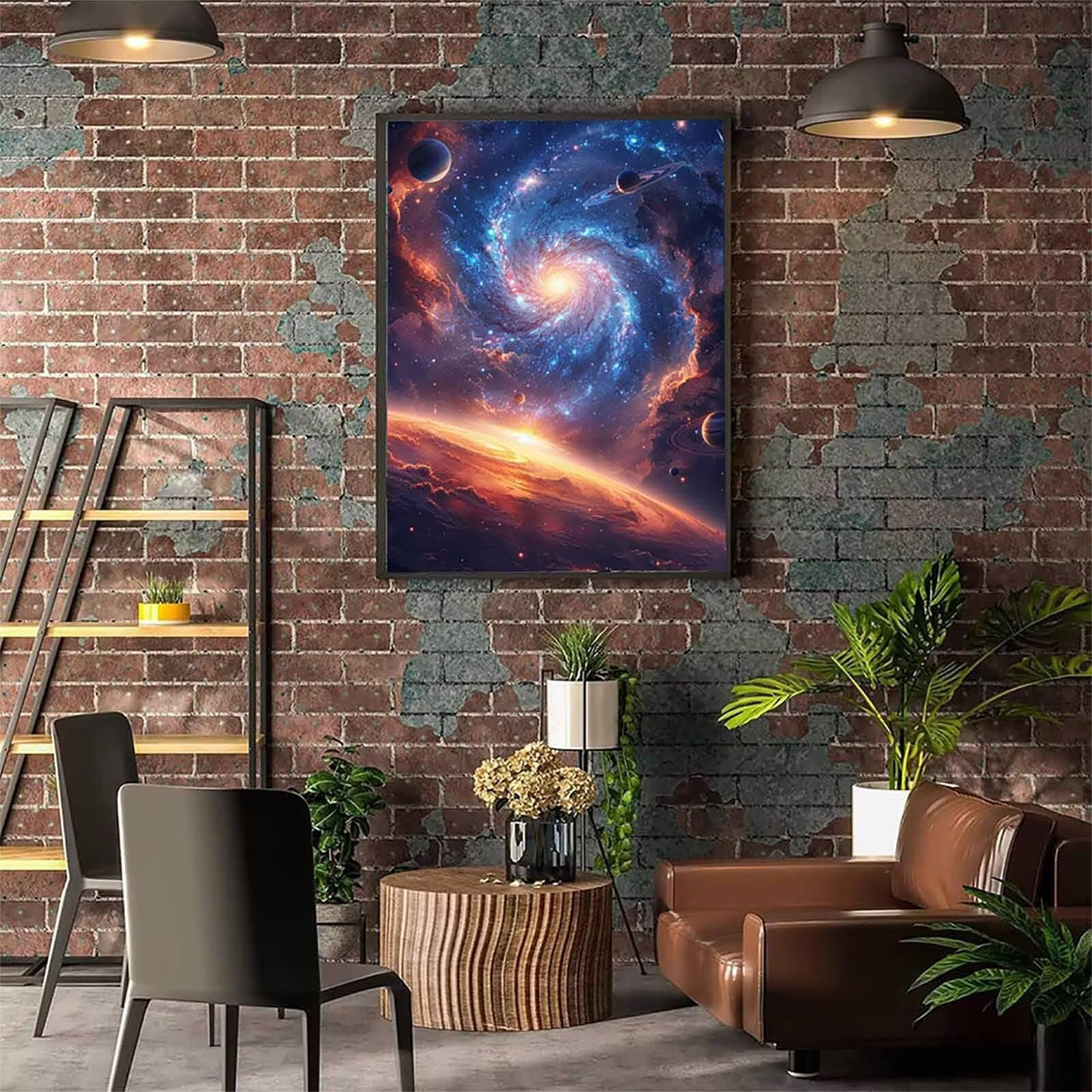 Universe Paint by Numbers Kit for Adults Beginner, Planet Paint by Numbers on Canvas, DIY Adult Crafts Painting Kits with Acrylic and Brushes, Hobbies for Women, for Home Wall Decor, 16x20 in Y-6773 KANJINUS