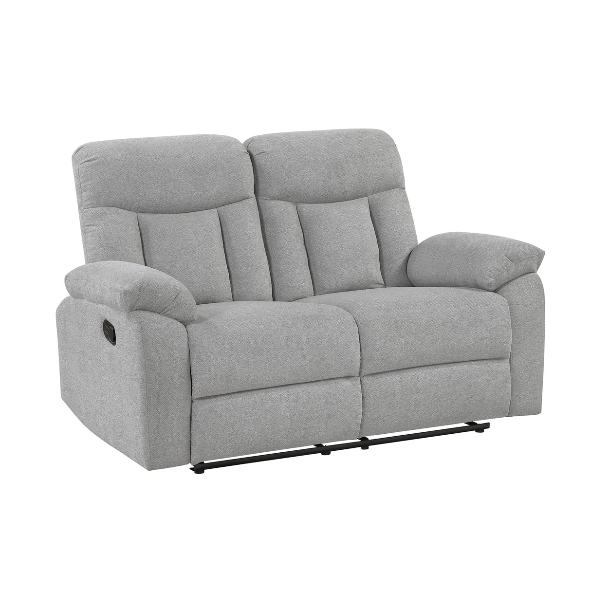 Lexicon Manual Double Recliner Loveseat for Living Room, Chenille Fabric Upholstered Reclining Sofa, Home Theater Seating, Easy Assembly, Recliner Love Seat Couch, Gray Lexicon
