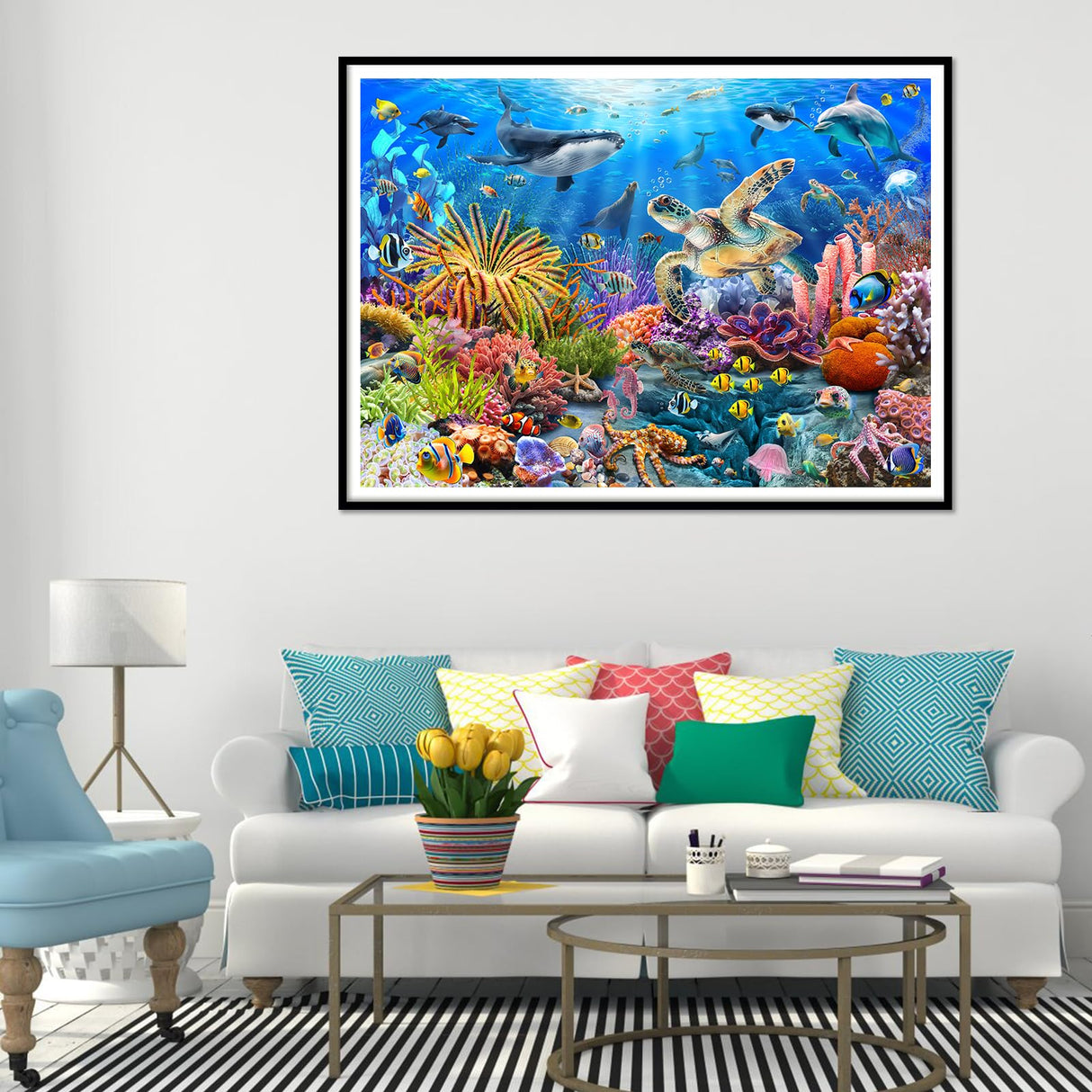 JOYZEXY 500 Piece Puzzles for Adults, Underwater World Jigsaw Puzzles 500 Pieces Ocean Scene Challenging Puzzle JOYZEXY
