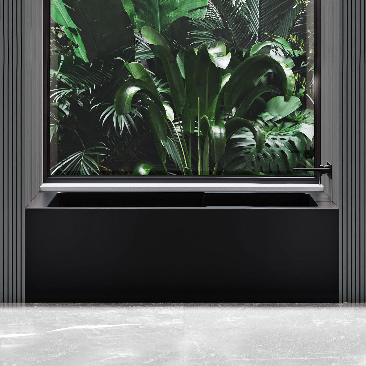 Voltaire 60 in. x 32 in. Acrylic Matte Black, Skirted Alcove, Integral, Right-Hand Drain, Apron Bathtub Swiss Madison