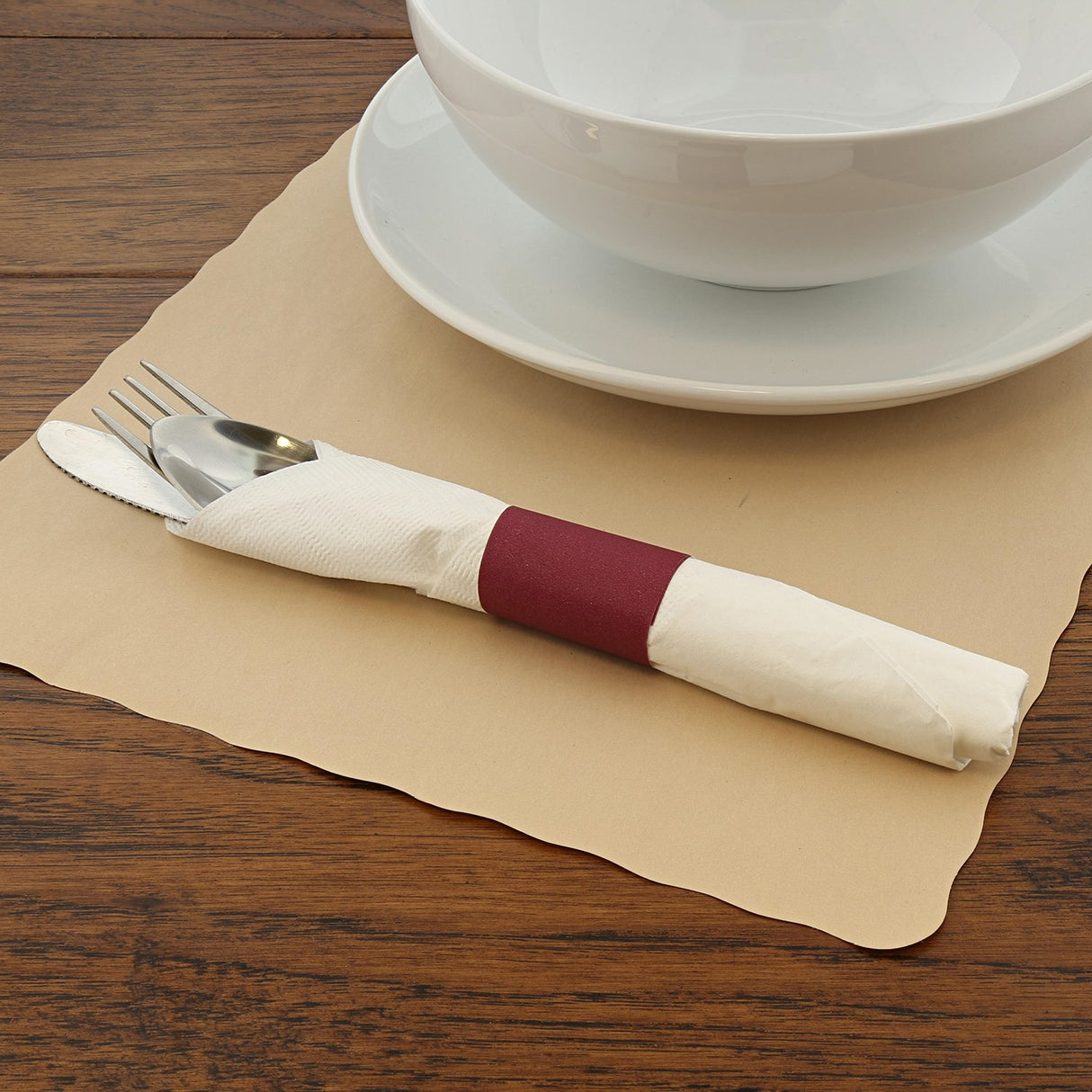 Royal Burgundy Napkin Bands with Self-Sealing Glue and Bond Paper Construction, Package of 2,500 Royal